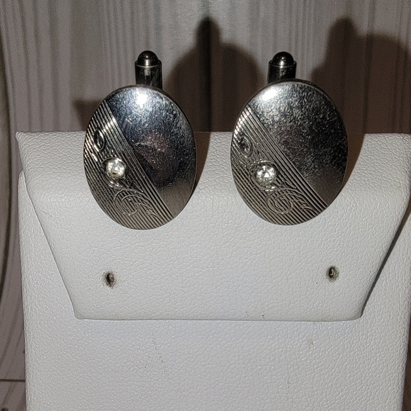 N6 Vintage Silver-tone Cufflinks - Picture 1 of 1